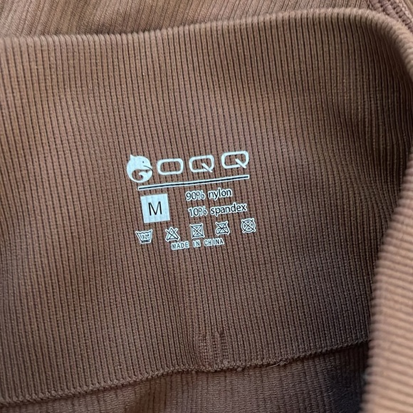 Brown workout shorts, Size medium brand OQQ from amazon - Picture 3 of 3